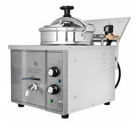 DDZJTPP Friteuse Commerciale, Friteuse éLectrique en Acier Inoxydable avec Filtration D'Huile Et Minuterie Friteuse Grande Capacité 16L avec Paniers Et Couvercles pour Poulet Frit Snack-Bars