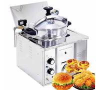 DDZJTPP Friteuse éLectrique Commerciale pour Poulet,avec Paniers à Friture,Minuterie,éGouttoirs Et Couvercles,PoêLe à Poulet Frit Haute Pression 3000W pour Restaurant Et Cuisine à Domicile