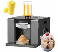 DDZJTPP Machine À Glace Pilée Et À Cornets De Glace Automatique Professionnelle 280W, Capacité 60 Kg/Jour, Nettoyage par Simple Pression, Grand Bol De 750 ML, pour Salon De Thé Aux Perles,Black