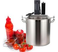 DDZJTPP Marmite à Agitation Automatique en Acier Inoxydable, Agitateur Automatique pour Sauce Chili, Mélangeur à Farce Silencieux, Robot Culinaire Commercial, Marmite à Mélanger pour Farce,25L