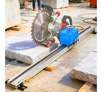 DDZJTPP Rail de Scie Annulaire Béton avec Coupe Automatique et Bascule Rotative,Support en Alliage d'Aluminium 1.5/2/2.5/3 m, Profondeur Réglable,pour Barres d'acier,Sols,Murs - Guide Fixe 2.5m