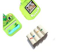 De 1 Appareil Photo numérique pour avec objectifs, Couvercle de Protection en ABS, Lecteur de Carte mémoire 32 Go et 4 Rouleaux de Papier Photo, étui de Protection pour Objectif, Lecteur de