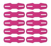 De 10 bandes de kinésiologie élastiques prédécoupées, Rose red | Bande de kinésiologie prédécoupée, imperméable, mélange de coton, thérapeutique, pour la stabilité des