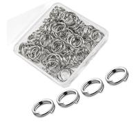 De 100 anneaux de saut ouverts de 12 mm pour porte-clés, fabrication de bijoux et projets, matériaux en fer, connexion sécurisée, anneaux de porte-clés permanents en fer