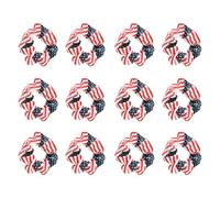 De 12 bandeau élastique drapeau américain, Dark blue white and | Attaches de cheveux drapeau américain avec bandeau élastique confortable pour femmes et filles, accessoires de