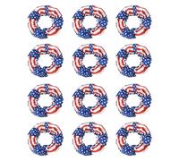 De 12 bandeau élastique drapeau américain, Royal blue white and | Attaches de cheveux drapeau américain avec bandeau élastique confortable pour femmes et filles, accessoires de