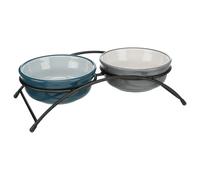 de 2 gamelles pour chien en céramique et métal Trixie Multicolore TU