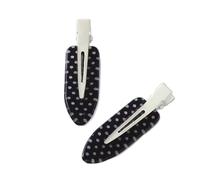 De 2 pinces à cheveux à pois ronds, / blanc, Black | Jolies épingles à cheveux à points ronds, prise sécurisée, conception sans rupture, légères et robustes, faciles à