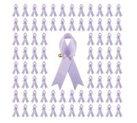 De 200 épinglettes en ruban broches de charité élégantes épingles de poitrine en tissu de soie unisexe pour sensibiliser les fournitures de fête de bienêtre