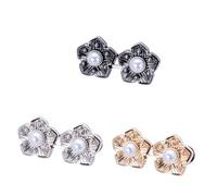 De 3 perles boutons d ' ajustage de taille en forme de fleur tendeur de taille réglable épingle de boucle de fitness pour pantalons amples et jupes boucle réglable rallonge sans couture cincher