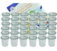 De 36 bocaux 140 ml avec couvercles en verre de capacité de 36 sucre gelierzauber diamant avec livret de recettes