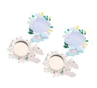 De 4 boutons de manchette floraux pour femmes, couvre-boutons en forme de fleur, accessoires parfaits pour les tenues d ' affaires, accessoires de manchette féminins élégants