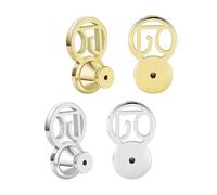 De 4 fermoirs de boucles d ' oreilles sécurisés, goujons, pochettes de verrouillage de forme ovale, bouchons de boucles d ' oreilles à verrouillage sécurisé pour oreilles délicates, antidérapants