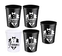 De 5 gobelets en plastique réutilisables pour l ' équipe des mariés, pour la décoration de fête de mariage et la célébration d ' un enterrement de de jeune fille, les mariés seront des gobelets en