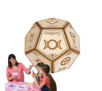 Dé À 12 Faces en Bois,Dé Polyédrique pour Jeux de Société et Fêtes | Accessoire de Jeu pour Voyages, Maison, Dortoirs, Écoles et Sorties