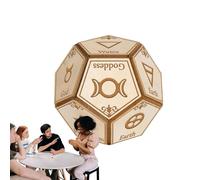 Dé à 12 faces en bois | Jeu de dés polyédriques pour prendre des décisions - Jeu de société pour voyages, fêtes, étudiants et résidences