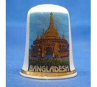 Dé à coudre à collectionner en porcelaine de Chine - Poster de voyage Bangladesh - Boîte dôme