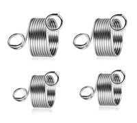 Dé à Coudre en Acier Inoxydable ,4 PCS Guide de Ressort en Fil Assistant Jacquard Aiguille à Tricoter Pratiques Cosse à Doigt pour Crochet, Tricot, écharpe.(2 Tailles,19mm,17mm