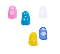 Dé À Coudre Multifonctionnel En Silicone Ajouré, 5 Pièces/Lot, Manchon De Protection Respirant Pour Les Doigts, Bricolage Artisanat, Accessoires De Couture