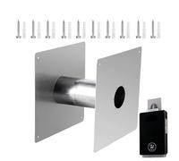 Dé à coudre mural - Construction à double paroi en acier inoxydable, 6 cm de diamètre réglable, design d'isolation haute température | Passage ignifuge pour tuyauterie d'aération lors de