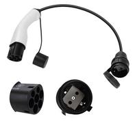 dé Adaptateur Type 2 vers Schuko 16A 0 6m Chargement Facile aux bornes de Recharge/Wallbox 230V IP55 pour Vélo Électriques Femeo