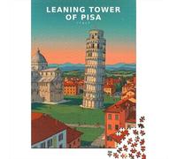De Adulte Italy Landscape Vintage Retro - Sunset Over Ancient Streets | Pour une activité qui demande de la patience : Puzzle adulte 1000 pièces ; pour une activité tranquille chez soi.