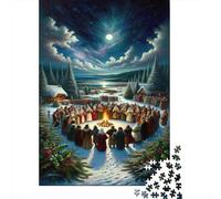 De Adulte Winter Solstice Celebration Puzzle en Bois, 1000 pièces | Pour partager des soirées d'hiver : ce puzzle 1000 pièces adulte convient aux longues soirées de décembre.