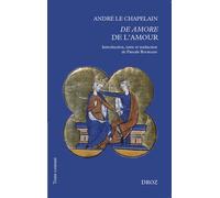 De amore. De l'amour - Pascale Bourgain - Droz - broché - Essai