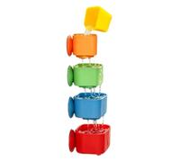 de Bain à Ventouse 5 Pièces Tasses à Empiler Cascade pour Douche | Jouet de Bain en Silicone pour Bébé pour Garçons Garderie Maison Salle de Bains Hôtel Salle de Jeux Anniversaire
