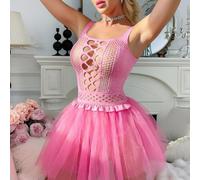 de Ballet en Nylon Extensible pour Spectacle de Ballet en Nylon(Pink) | Design bretelles, paillettes scintillantes, coupe ajustée, idéal ballet , confort supérieur