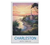 De Bande Dessinée Adulte，Loisirs Art，Jouet ，Charleston Caroline du Sud，des Vacances pour Adolescents，Cadeau de Noël，70x50cm，Paper Puzzle,AA-722