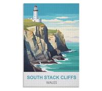 De Bande Dessinée Adulte,Loisirs Art,Jouet ,Falaises de South Stack Pays de Galles,des Vacances pour Adolescents,Cadeau de Noël,75x50Cm,Wooden Puzzle,AA-1042