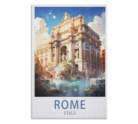 De Bande Dessinée Adulte，Loisirs Art，Jouet ，Rome Italie，des Vacances pour Adolescents，Cadeau de Noël，70x50cm，Paper Puzzle,AA-1212