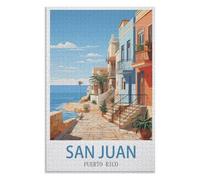 De Bande Dessinée Adulte，Loisirs Art，Jouet ，San Juan Porto Rico，des Vacances pour Adolescents，Cadeau de Noël，38x26CM，Paper Puzzle,AA-947