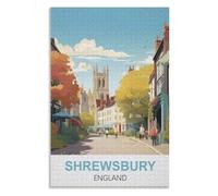 De Bande Dessinée Adulte，Loisirs Art，Jouet ，Shrewsbury Angleterre，des Vacances pour Adolescents，Cadeau de Noël，38x26CM，Paper Puzzle,AA-1177