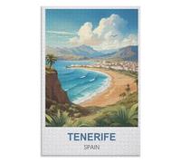 De Bande Dessinée Adulte,Loisirs Art,Jouet ,Ténérife Espagne,des Vacances pour Adolescents,Cadeau de Noël,75x50Cm,Wooden Puzzle,AA-1007