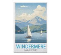 De Bande Dessinée Adulte,Loisirs Art,Jouet ,Windermere Lake District,des Vacances pour Adolescents,Cadeau de Noël,52x38cM,Paper Puzzle,AA-1217