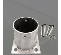 de base pour pergola Base De Poteau De Clôture 1/2/3/4/5/6/7/8/9/10 Pièces, Poteau De Clôture À Maillons De Chaîne Pour Hangar À Bois/porche/patio/balançoire(DIA 60 x 80MM/2.4 x 3.1IN)