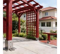 de base pour pergola Base De Poteau De Clôture Robuste, Poteau De Pergola Avec, Boîte Aux Lettres/gazebo/pergola/garde-corps De Terrasse, Facile À Installer(1 pc,L W 50 x 50mm/H 80mm)