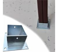 de base pour pergola Bases de poteau carrées robustes pour kit de clôture/rampe/garde-corps, support de base d'ancrage pour poteau de portail de clôture(190x130MM(7.5x5.1IN)