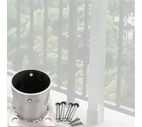de base pour pergola Bases de poteau rondes robustes pour abri de jardin, terrasse ou clôture en bois, support de poteau en acier inoxydable, ancrages de(DIA 100 x 100MM(3.9 x 3.9IN))