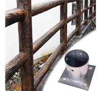 de base pour pergola Bases de poteaux rondes en acier inoxydable, supports de poteau robustes pour clôture fixe, poteau d'éclairage, abri en bois, poteaux(DIA 100MM/3.9" x 100MM/3.9")