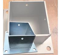 de base pour pergola Kit de pergola robuste avec base en ciment, bases d'ancrage à bride de diamètre 50, 80, 100, 120, 140, 200 mm, base de poteau en acier(40x80MM/1.6x3.1")