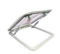 de bateau en alliage d'aluminium, trappe de pont carrée en acrylique multi-tailles, accessoires for toit ouvrant, yacht, camping-car(377mm x 507mm)
