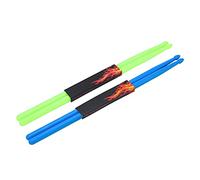 de Batterie 5A, Nylon Durable, Poignée Antidérapante Grainée, Lot de 4 Pièces Bleu Vert - Design Ergonomique, Tête Goutte d’Eau, Parfait pour Débutants et Étudiants