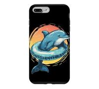 De Belles Vacances et Un Dauphin de Piscine pour Les Amoureux de Vacances à la mer Coque pour iPhone 7 Plus/8 Plus