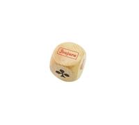 De belote en bois de hetre 3 cm - De d'atout, symboles cartes - Fabrique en France - Accessoire Jeu de societe - Set de + carte