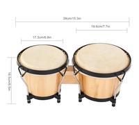 de bois de bois, Bongos pour Wood - Instrument de musique percussion débutant,Instrument de percussion éducatif pour les débutants des professionnels, des bongos de 6 pouces et 7 pouces
