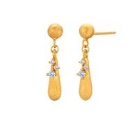 De boucles d ' oreilles pendantes en alliage à finition brossée, vintage et moderne, avec S, idéales pour tous les réglages, clous d ' oreilles en diamants