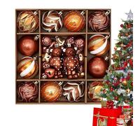 De boules de Noël | 46 pièces décoratives pour fêtes - Boules d'arbre incassables Décoration de Noël, pour décorations de fête, étagère intérieure et extérieure chambre à coucher